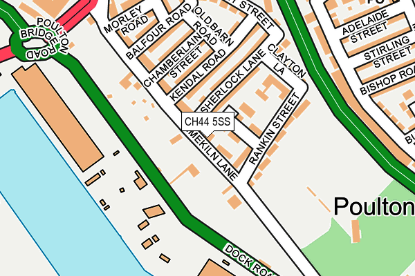 CH44 5SS map - OS OpenMap – Local (Ordnance Survey)