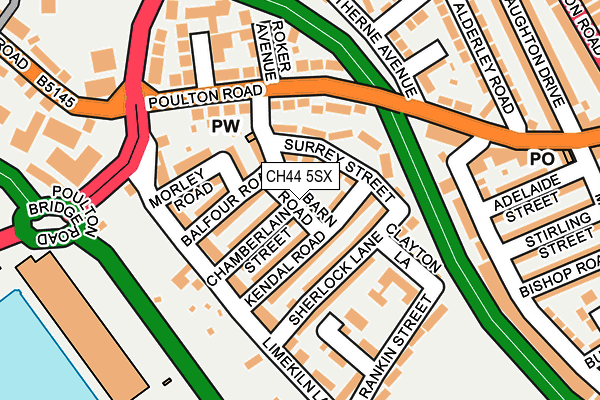 CH44 5SX map - OS OpenMap – Local (Ordnance Survey)