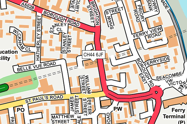 CH44 6JF map - OS OpenMap – Local (Ordnance Survey)