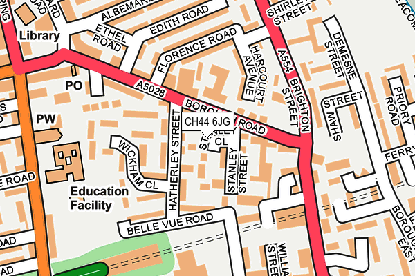 CH44 6JG map - OS OpenMap – Local (Ordnance Survey)