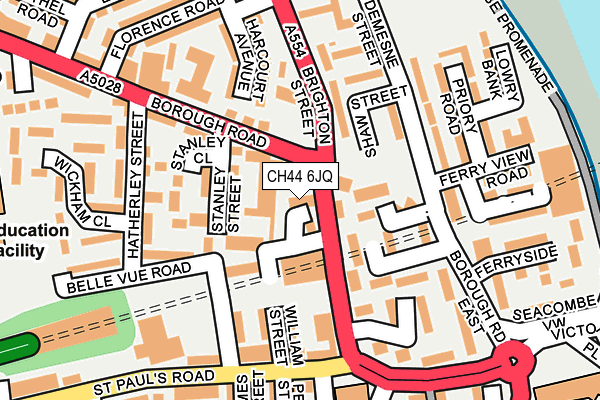 CH44 6JQ map - OS OpenMap – Local (Ordnance Survey)