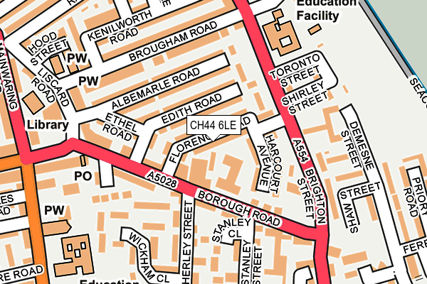 CH44 6LE map - OS OpenMap – Local (Ordnance Survey)