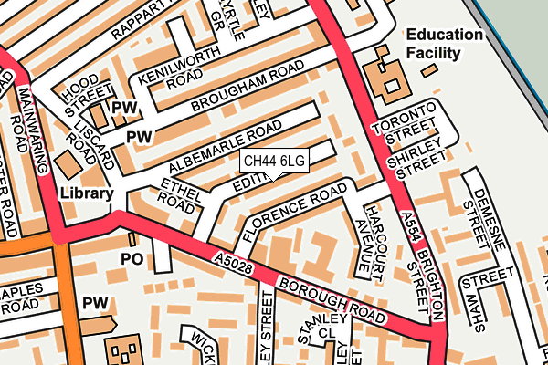 CH44 6LG map - OS OpenMap – Local (Ordnance Survey)