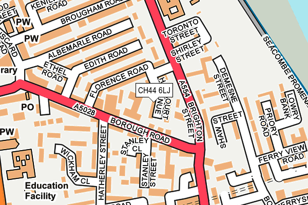 CH44 6LJ map - OS OpenMap – Local (Ordnance Survey)