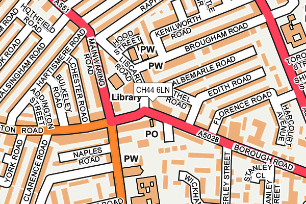 CH44 6LN map - OS OpenMap – Local (Ordnance Survey)