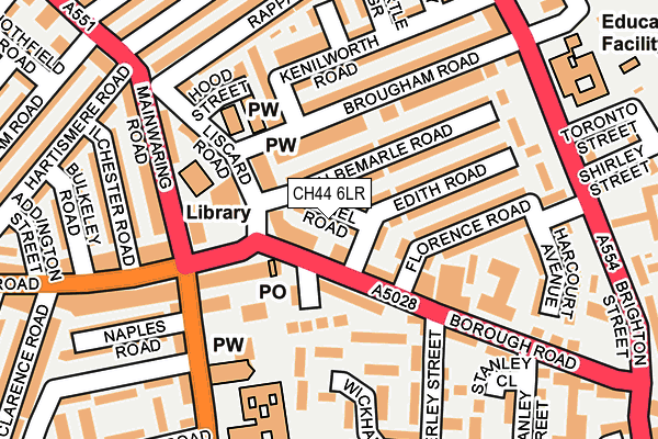 CH44 6LR map - OS OpenMap – Local (Ordnance Survey)