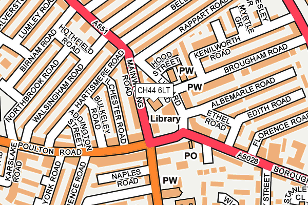 CH44 6LT map - OS OpenMap – Local (Ordnance Survey)