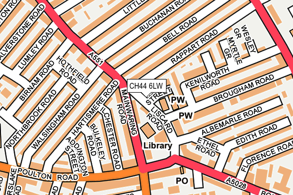 CH44 6LW map - OS OpenMap – Local (Ordnance Survey)