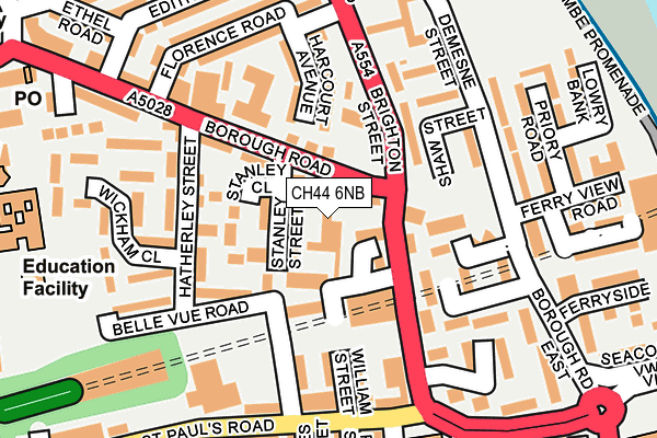 CH44 6NB map - OS OpenMap – Local (Ordnance Survey)