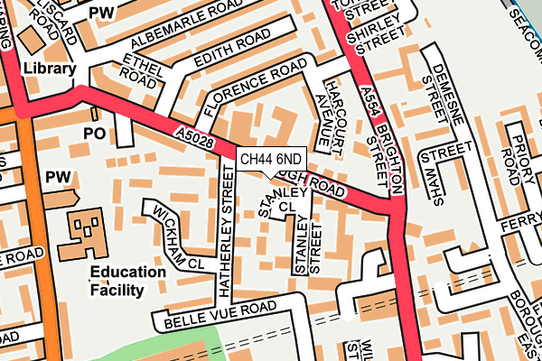 CH44 6ND map - OS OpenMap – Local (Ordnance Survey)