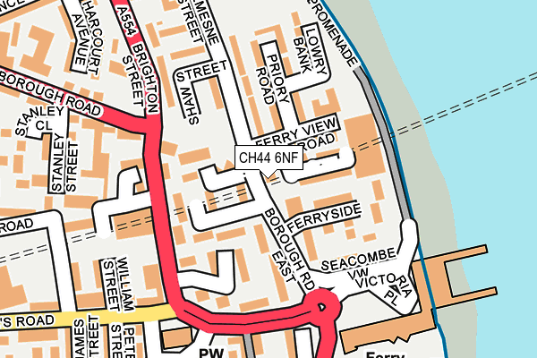 CH44 6NF map - OS OpenMap – Local (Ordnance Survey)