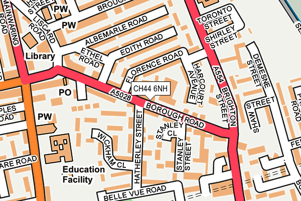 CH44 6NH map - OS OpenMap – Local (Ordnance Survey)