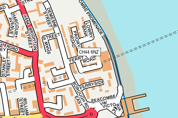 CH44 6NZ map - OS OpenMap – Local (Ordnance Survey)