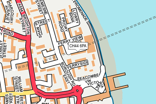 CH44 6PA map - OS OpenMap – Local (Ordnance Survey)