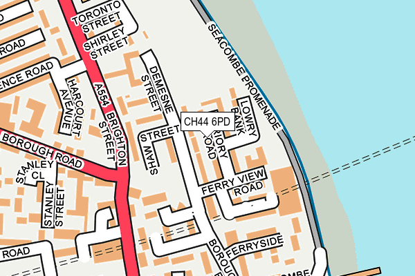 CH44 6PD map - OS OpenMap – Local (Ordnance Survey)