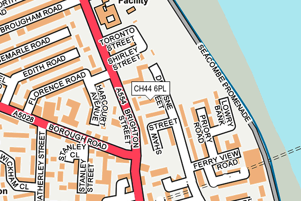 CH44 6PL map - OS OpenMap – Local (Ordnance Survey)