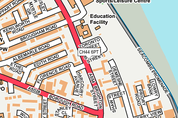 CH44 6PT map - OS OpenMap – Local (Ordnance Survey)