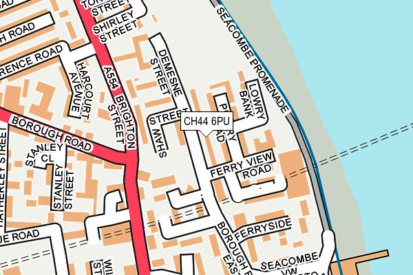 CH44 6PU map - OS OpenMap – Local (Ordnance Survey)