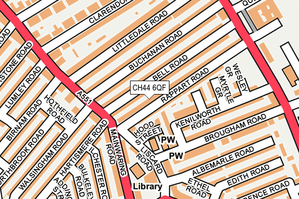 CH44 6QF map - OS OpenMap – Local (Ordnance Survey)