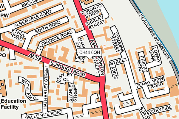 CH44 6QH map - OS OpenMap – Local (Ordnance Survey)