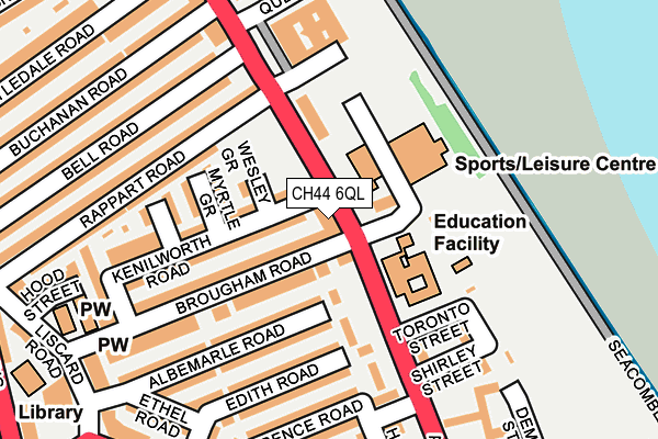 CH44 6QL map - OS OpenMap – Local (Ordnance Survey)