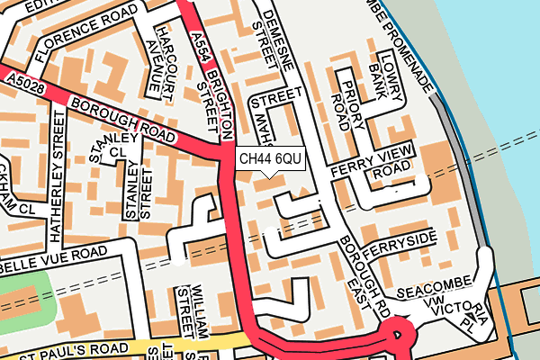 CH44 6QU map - OS OpenMap – Local (Ordnance Survey)