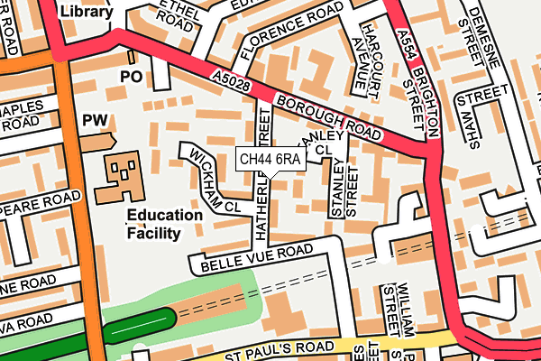 CH44 6RA map - OS OpenMap – Local (Ordnance Survey)