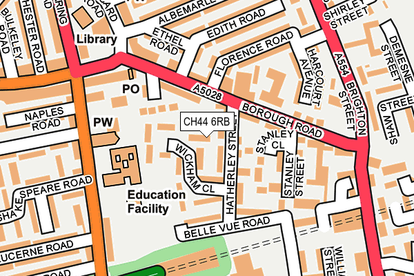 CH44 6RB map - OS OpenMap – Local (Ordnance Survey)