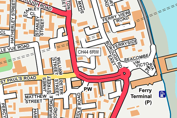 CH44 6RW map - OS OpenMap – Local (Ordnance Survey)