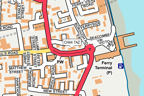 CH44 7AZ map - OS OpenMap – Local (Ordnance Survey)