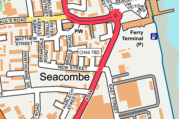 CH44 7BD map - OS OpenMap – Local (Ordnance Survey)