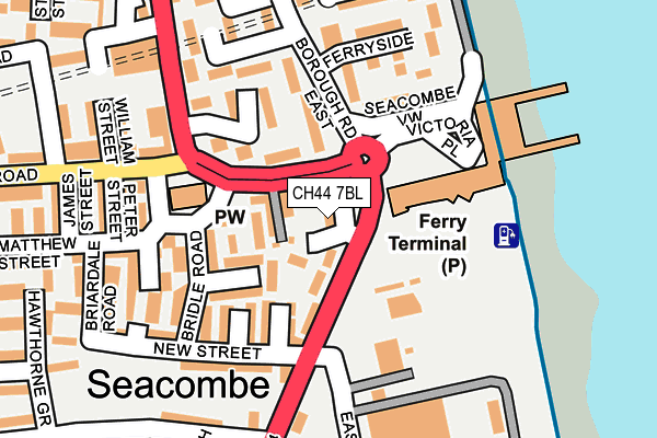 CH44 7BL map - OS OpenMap – Local (Ordnance Survey)