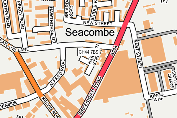 CH44 7BS map - OS OpenMap – Local (Ordnance Survey)