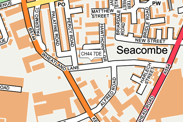 CH44 7DE map - OS OpenMap – Local (Ordnance Survey)