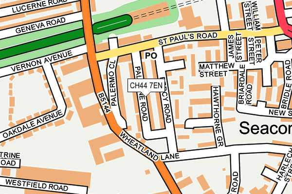 CH44 7EN map - OS OpenMap – Local (Ordnance Survey)