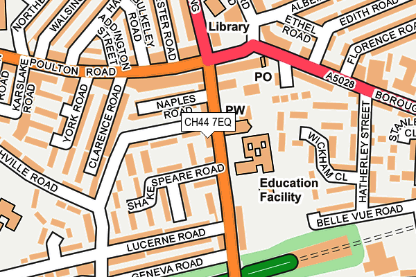 CH44 7EQ map - OS OpenMap – Local (Ordnance Survey)