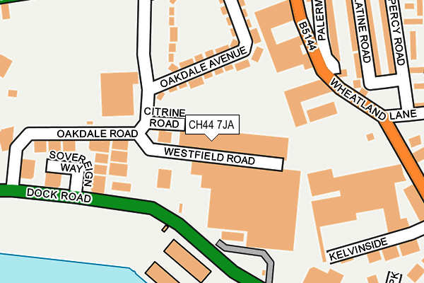 CH44 7JA map - OS OpenMap – Local (Ordnance Survey)