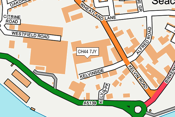 CH44 7JY map - OS OpenMap – Local (Ordnance Survey)