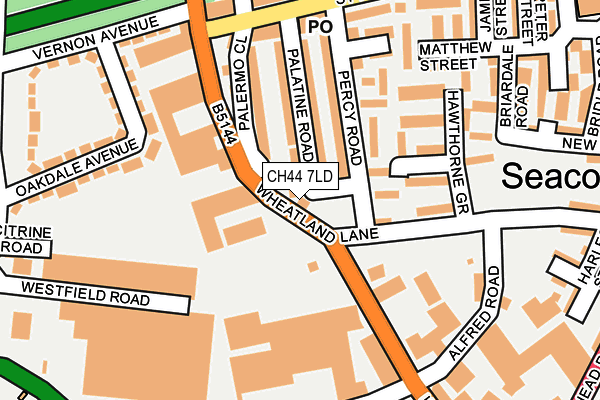 CH44 7LD map - OS OpenMap – Local (Ordnance Survey)