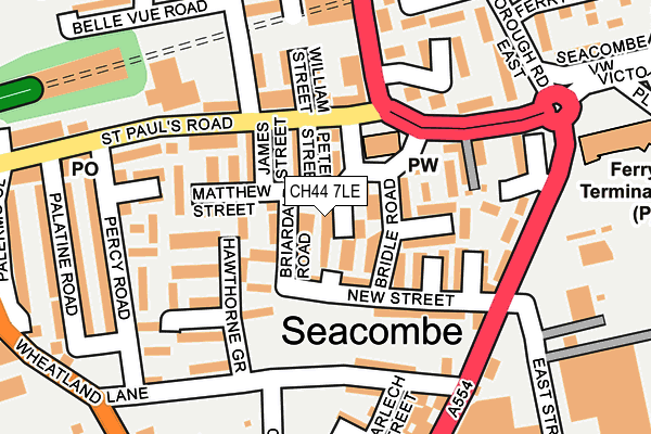 CH44 7LE map - OS OpenMap – Local (Ordnance Survey)