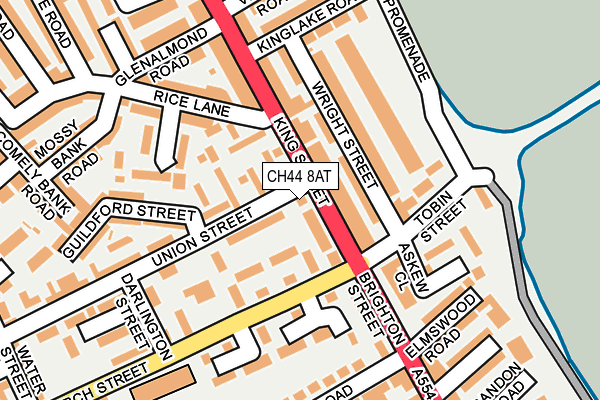 CH44 8AT map - OS OpenMap – Local (Ordnance Survey)