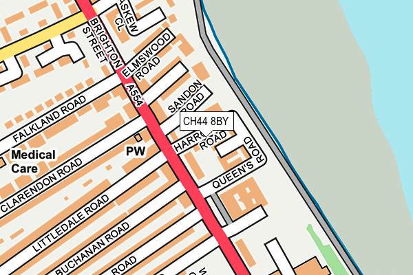 CH44 8BY map - OS OpenMap – Local (Ordnance Survey)