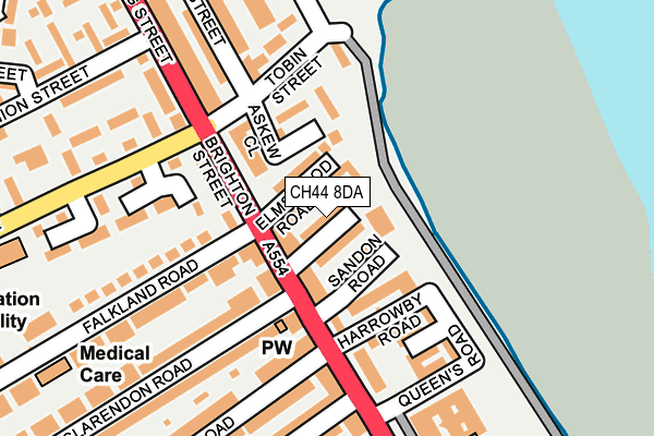 CH44 8DA map - OS OpenMap – Local (Ordnance Survey)