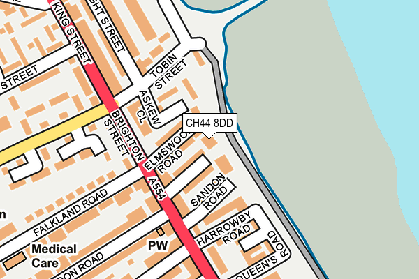 CH44 8DD map - OS OpenMap – Local (Ordnance Survey)