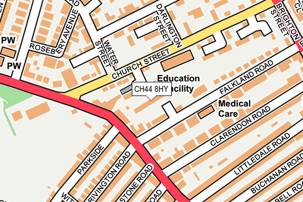 CH44 8HY map - OS OpenMap – Local (Ordnance Survey)