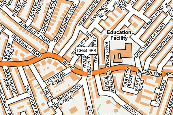 CH44 9BB map - OS OpenMap – Local (Ordnance Survey)