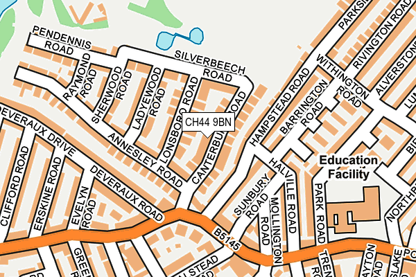 CH44 9BN map - OS OpenMap – Local (Ordnance Survey)