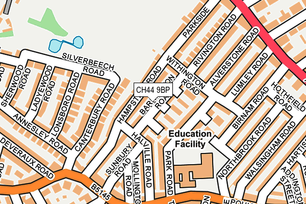 CH44 9BP map - OS OpenMap – Local (Ordnance Survey)