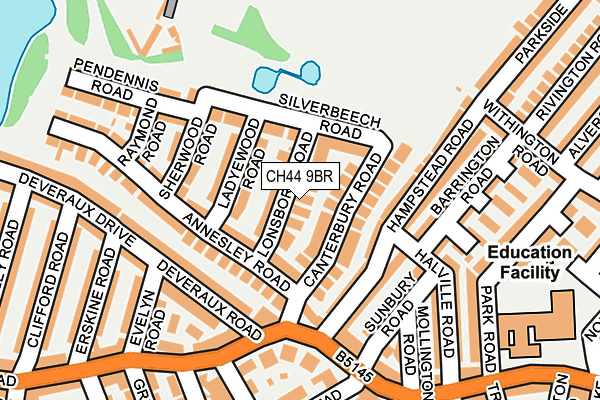 CH44 9BR map - OS OpenMap – Local (Ordnance Survey)