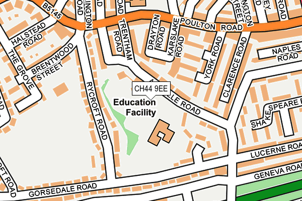 CH44 9EE map - OS OpenMap – Local (Ordnance Survey)